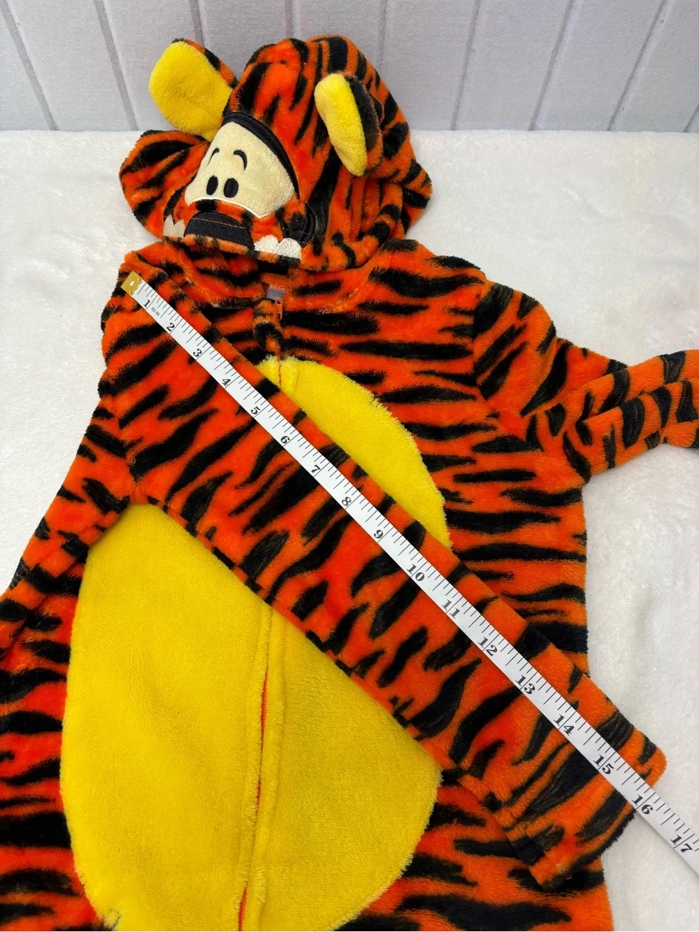 Disney Winnie the Pooh Tigger Fleece Zip Up Cosplay Coverall Tail Size 5 - Picture 8 of 14